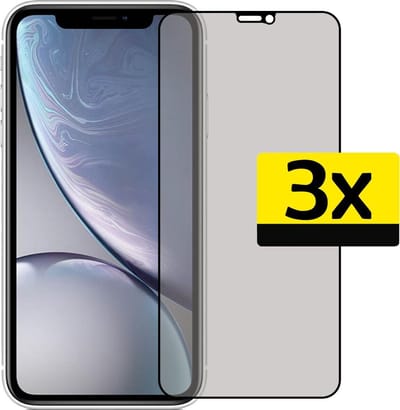 Screenprotector Geschikt voor iPhone X Privacy Screenprotector Bescherm Glas - Privacy Screenprotector Geschikt voor iPhone X Screenprotector Glas - 3 Stuks