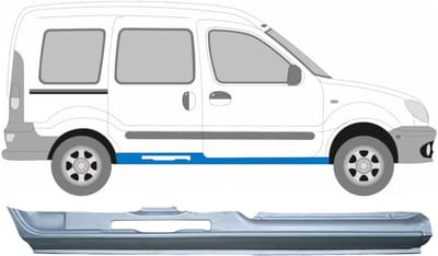 Volledige dorpel voor Renault Kangoo 1997-2008 / Rechts
