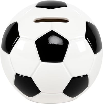 Keramische Spaarpot Voetbal voor Kinderen - Spaarvarken Decoratie