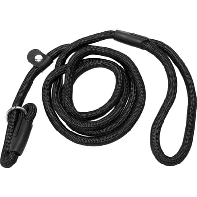 Hond Lus Lijn Super Zacht Gevlochten Nylon Heavy Duty Hond Touw Lijn voor Honden Puppy Buiten Zwart zwart