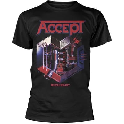 Accept T-shirt - Metal Heart - S tot 3XL - voor Mannen - zwart