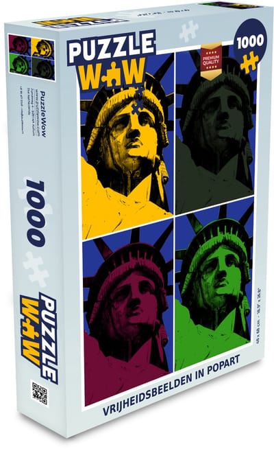 Puzzel Vrijheidsbeelden in popart - Legpuzzel - Puzzel 1000 stukjes volwassenen