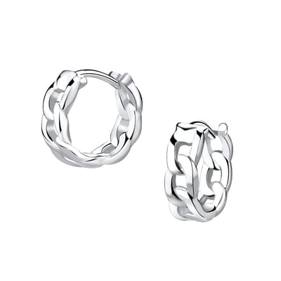 Joy|S - Zilveren oorringen - gourmet schakel - 1.1 mm / 3 mm
