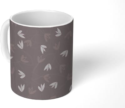 Mok - Koffiemok - Patronen - Tulpen - Minimalistisch - Mokken - 350 ML - Beker - Koffiemokken - Theemok