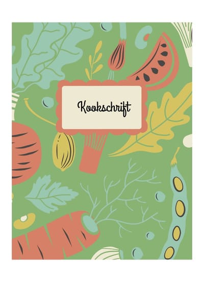 HappyBook - Kookschrift - Recepten - Receptenboek - Recepten - Notitieboek - Kookboek - Cadeau - Kooknotities - Kookliefhebber - Softcover - Elastiek - Cadeau - Bewaarboek voor recepten - Familiekookboek - Familierecepten - Boekenlegger - kleurrijk
