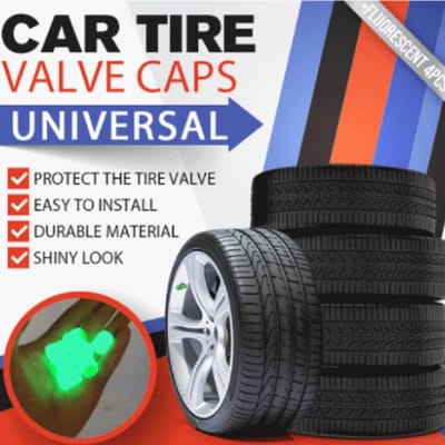 16 Stuks Bandventieldopjes Lichtgevend Universeel Ventieldopjes voor Auto's Vrachtwagens Motorfietsen Fietsen blue