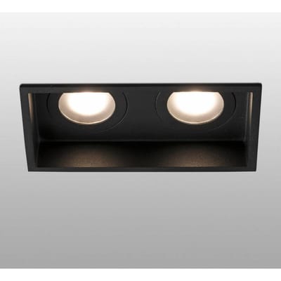 FARO BARCELONA Inbouwlamp Hyde, 2-lamps IP44 in zwart
