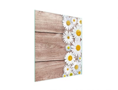 TMK ArtDeko - Snijplank van glas - 45x52 cm - Houtmotief - Hygiënisch