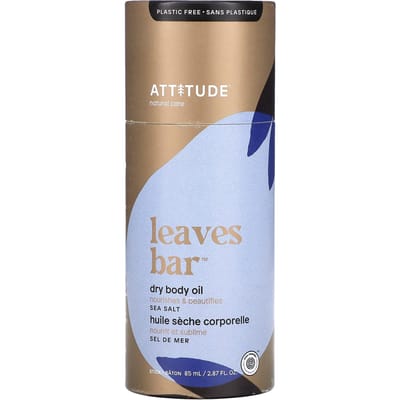 Attitude - Leaves Bar Plasticvrije Dry Body Oil Stick Sea Salt - 85ml