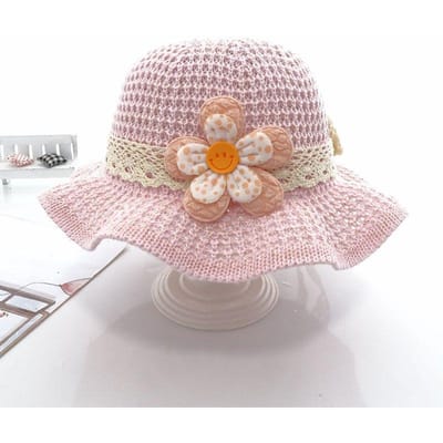 Zomerhoeden Kinder Zonnehoeden Meisjes Modieuze Strohoeden Grote Randen Vissershoeden Prinses Schattige Zonnehoeden 44-48CM white