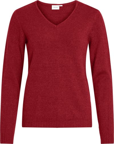 VILA - VIRIL V-NECK L/S KNIT TOP - NOOS - Dames - Gebreide truien