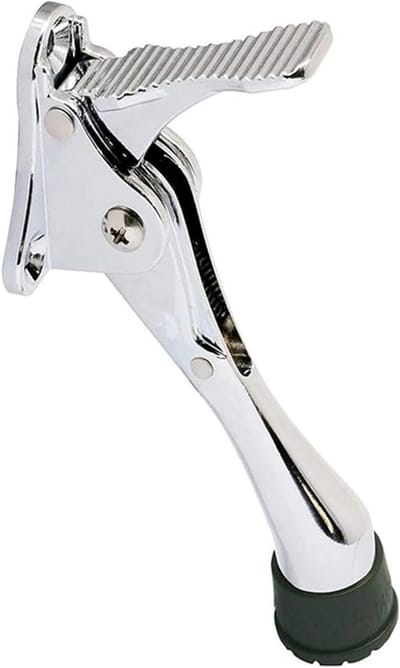 Deurstopper Kick-Down - Deurvastzetter Deurhouder - Deur Openhouden - One Touch Bediening - 15 x 15 x 20 cm - Zilver