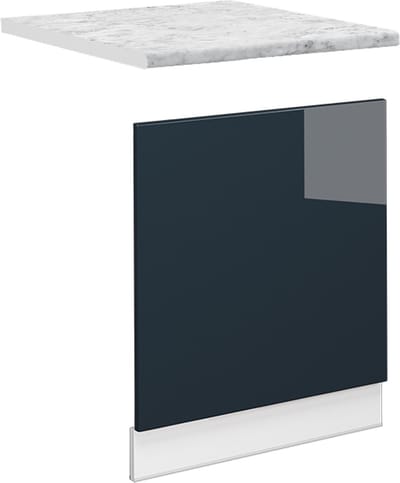 Vicco Fame-Line Keukenkasten – 60 cm, WB Marmer Donkerblauw hoogglans