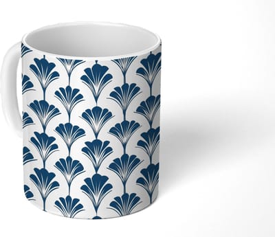 Mok - Koffiemok - Klassiek - Motief - Blauw - Mokken - 350 ML - Beker - Koffiemokken - Theemok