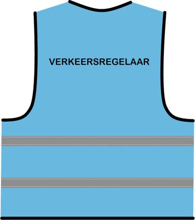 Verkeersregelaar hesje lichtblauw