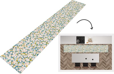 Keukenloper - Loper keuken - Flora - Bloemen - Lente - 300x50 cm - Keukenloper vinyl