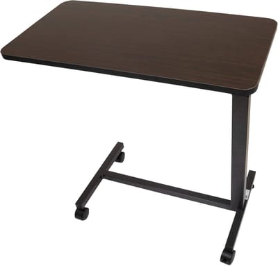 Overbedtafel metaal bruin 1 stuks