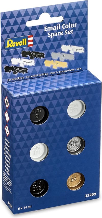 Revell Hobbyverf Enamel verf - 32209 Verfkleuren voor Ruimtevaart - 6x14ml - Enamel Set Verf set
