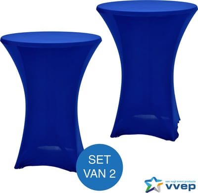 Statafelrok Style - Set van 2 - Ø 85 cm - Blauw