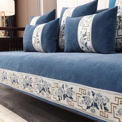 Antislip Verdikken Chenille Bankhoes Handdoek Slipcover Zitvlak Europese Bankhoes Sofa Beschermhanddoek voor Woonkamer Decoratie Grijs 30x50cm pillowcase