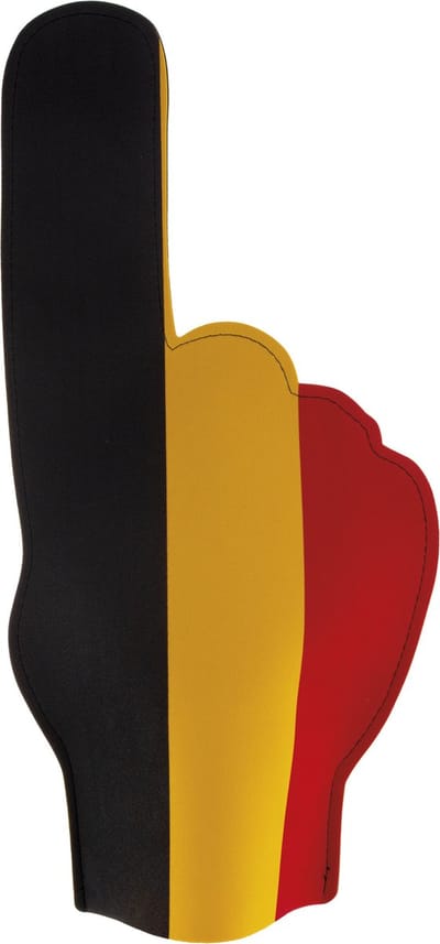Funny Fashion Supporters foam hand - vlag Belgie - 50 cm - Landen versiering - voetbal