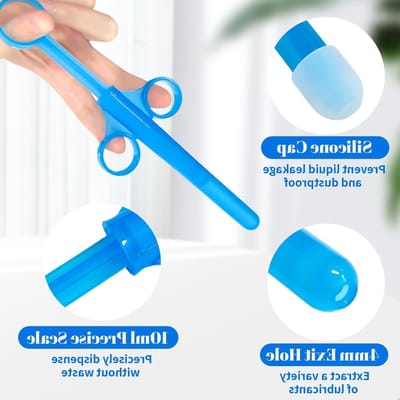 Herbruikbare Lubricant Applicator Spuit met Glad Rond Tip voor Mannen, Vrouwen en Stellen - 2 Stuks, Perfect voor Gemakkelijk en Hygiënisch Gebruik