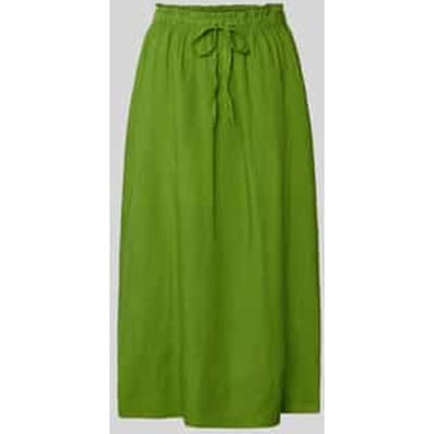 Uitlopende midirok van puur linnen, model 'LINNA'