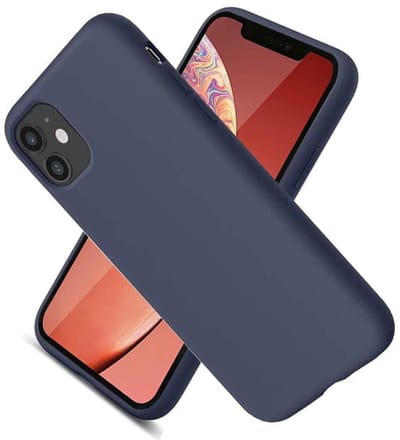 Hoesje Geschikt voor iPhone 12 / 12 Pro - Nano Liquid siliconen Backcover - Navy