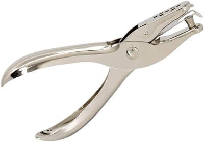 Papierperforator Gat - Enkele Gat Pons - Papier Verwerken - Robuust Metalen Ontwerp - 3mm Gat - Zilver