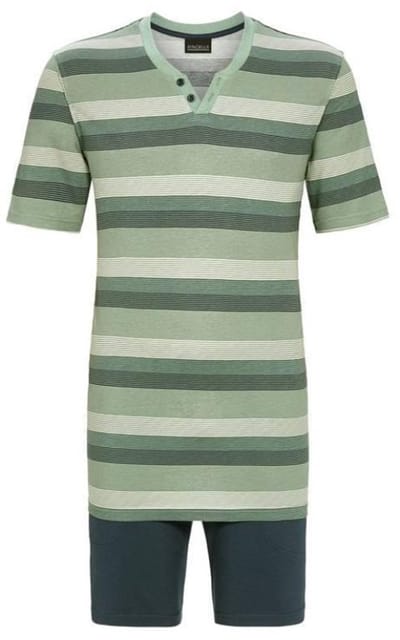 Groene strepen heren shortama - Groen - Maat - 50