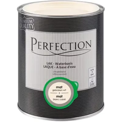 Perfection Houtlak Lak - Mat - Gebroken Wit - 750ml