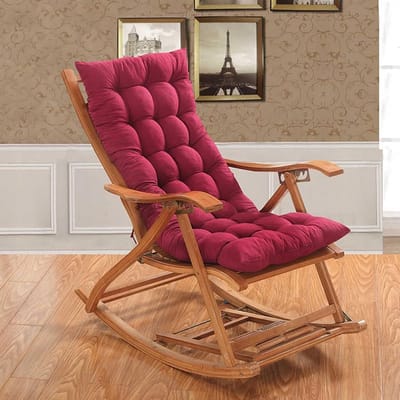 Ligstoelkussens Buiten - Tuinstoelkussens Terras - Buiten Ontspannen - Antislip Bevestigingsband - 40 x 108 x 13 cm - Rood