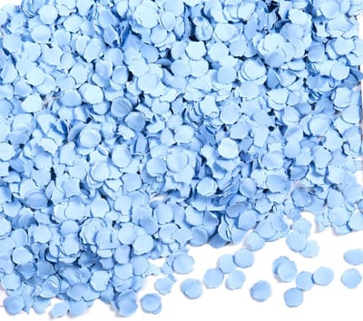 100 gram Confetti Baby blauw rond papier - Feest Party Feestje Verjaardag Decoratie