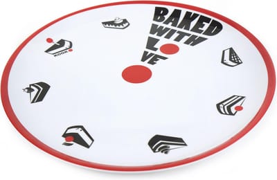 KOOK Taartbord Baked with Love - Taartschaal - Kunststof - 31cm - Kook Taartbord Baked With Love