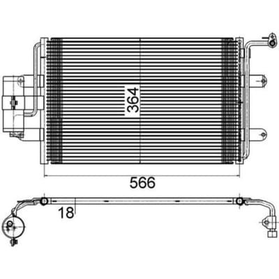 Condensator, airconditioning MAHLE AC 180 000S