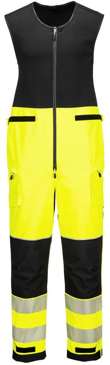 Portwest PW3 Hi-Vis Regenbestendige Salopette (3L) T150 - Geel/Zwart - L
