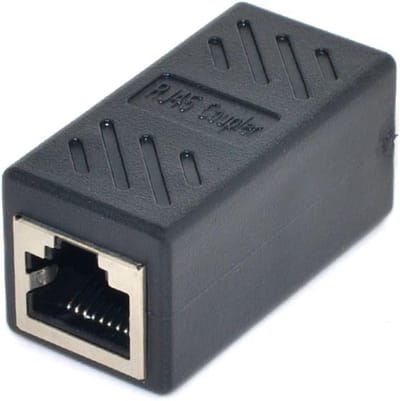 Netwerk Splitter - Ethernet Adapter - Netwerk Uitbreiden - 1 naar 2 Poorten - 2 Stuks - Zwart