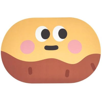 Fengfu Creative Creatief Anti-Slip Kussen toiletkussen Inrichting Dopsic Schattige Badkamer Absorberend Sneldrogend Voetkussen 30CM × 40CM Diatom mud