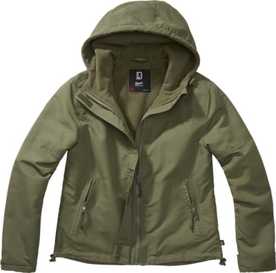 Brandit Ladies Windbreaker Frontzip Windbreaker olijf XL Polyester - Basics
