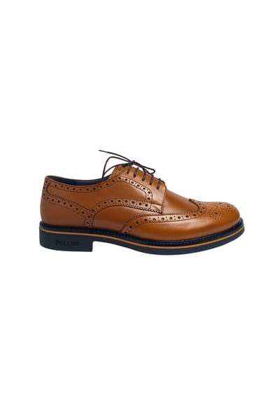 sb10233G0euk0200 Pollini Man Bruin leer
