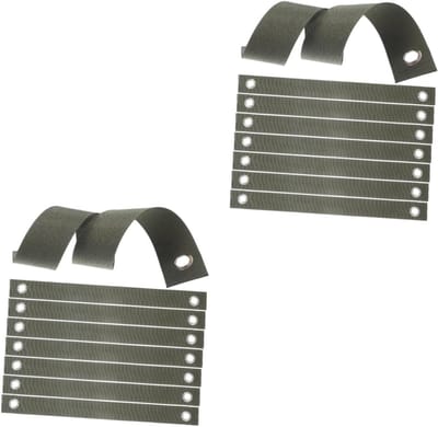 Boombanden met Grommets - Boomsteunbanden Plantenbanden - Bomen Rechtzetten - Duurzaam Nylon Materiaal - 40 cm Lengte - Militair Groen