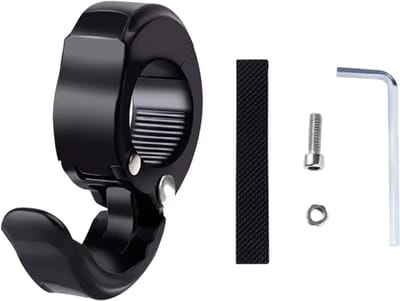 Fietsstuurhaak ponsvrij – multifunctionele fiets ophanghaak en fietshaak voor helm, boodschappentas en accessoires - universele scooter- en mountainbike haak - Zwart