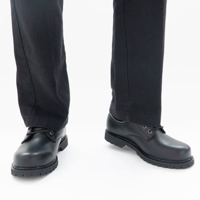 ONTSPANDE PASVORM: COTTONWOOD - ELKS SR Heren Leren Antislip Schoenen Zwart