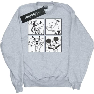 Disney Heren Mickey, Donald, Goofy en Pluto Boxed Sweatshirt (Sportgrijs)