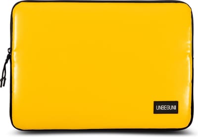 MacBook Air 15 inch case (van gerecycled materiaal) - Gele laptop sleeve/hoes voor de nieuwe MacBook Air 15 inch M5 (2026)