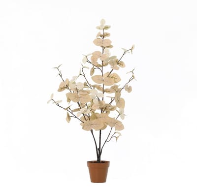 Florafy Kunstplant Eucalyptus Wit 86cm - Kunstplanten voor binnen - Onderhoudsvrij