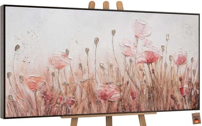 Canvas schilderij groot handgeschilderd april lente natuur – YS-Art Gallery – Frisse wanddecoratie voor woonkamer – Modern schilderij voor slaapkamer en hal