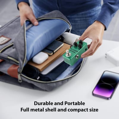 Pédale d'overdrive pour guitare électrique, effet True Bypass, boîtier en alliage de zinc, alimentation 9 V CC, entrée/sortie 6,35 mm