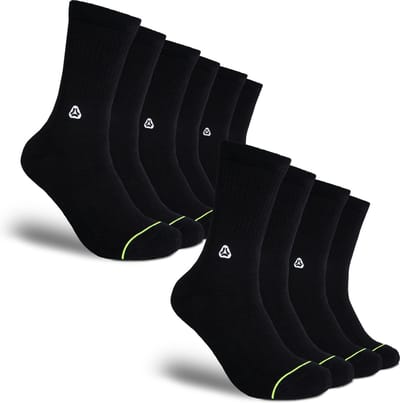 FLINCK Pro Sportsokken Essentials (5-Pack) Zwart - Maat 36-38 - Superieure Kwaliteit - Unisex - Naadloos Ontwerp voor Crossfit, Hardlopen, Fitness, Fietsen en meer