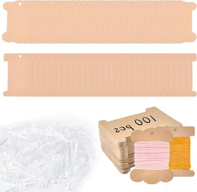Borduurgaren Organizer - Spoelen Draadhouders - Naaiwerk Sorteren - Kraftpapier Materiaal - 100 stuks - Bruin